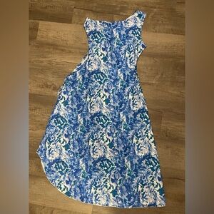Blue Floral Maxi Dress - L/XL